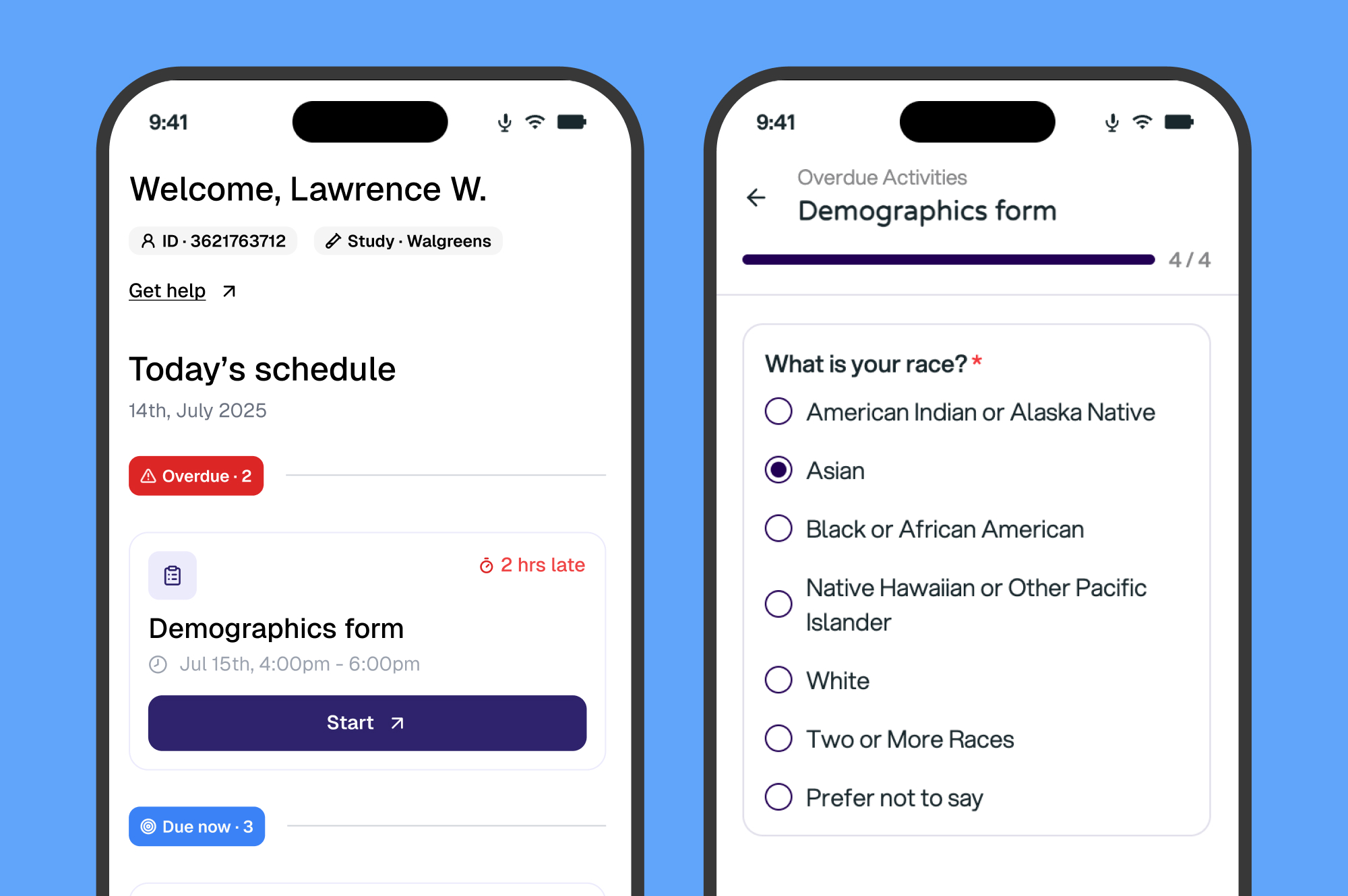 Participants Experience Preview